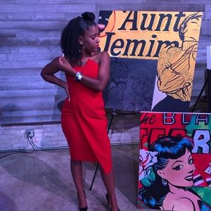 Red Front Flap Dress